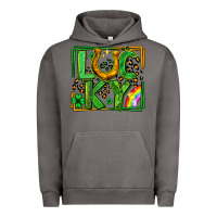 Pigment Tornado lucky horseshoe st patricks day leopard frame Urban Hoodie - LillyAllenDesigns