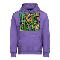 Tulip lucky horseshoe st patricks day leopard frame Urban Hoodie - LillyAllenDesigns