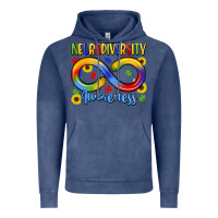 Vintage Denim neurodiversity awareness Vintage Hoodie - LillyAllenDesigns