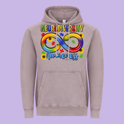 Neurodiversity Awareness Vintage Hoodie Designed By Lillyallendesigns