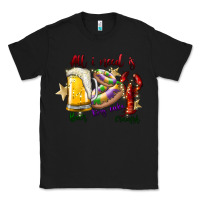 Black all i need is beer king cake crawfish Classic Tee - SublimationCraftShop