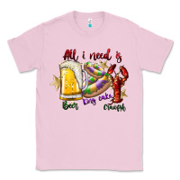 Bubblegum Pink all i need is beer king cake crawfish Classic Tee - SublimationCraftShop