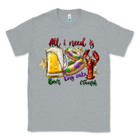 Heather Grey all i need is beer king cake crawfish Classic Tee - SublimationCraftShop