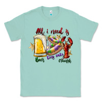 Seafoam all i need is beer king cake crawfish Classic Tee - SublimationCraftShop