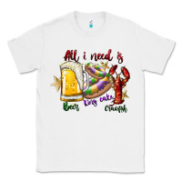 White all i need is beer king cake crawfish Classic Tee - SublimationCraftShop