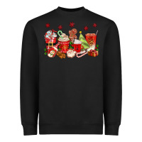 Black Christmas coffee cups Heavyweight Sweatshirt - texasbilliewilder