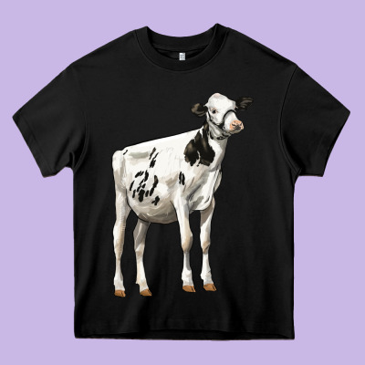 Holstein Heifer Heavy Core Tee Designed By Lillyallendesigns