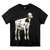 Black Holstein Heifer Heavy Core Tee - LillyAllenDesigns