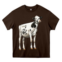Chocolate Brown Holstein Heifer Heavy Core Tee - LillyAllenDesigns