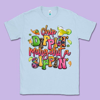 Chip Dippin' Margarita Sippin' Classic Tee Designed By Lillyallendesigns