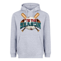 Heather Grey 'tis the season baseball Heavyweight Hoodie - FaDigitalArtStudio
