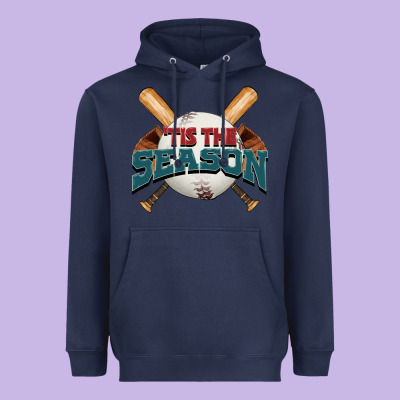 'tis The Season Baseball Heavyweight Hoodie Designed By Fadigitalartstudio