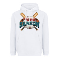 White 'tis the season baseball Heavyweight Hoodie - FaDigitalArtStudio