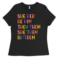 Black lgbtq pronouns Ladies Tee - MaliasSmallBusiness