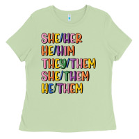 Matcha lgbtq pronouns Ladies Tee - MaliasSmallBusiness