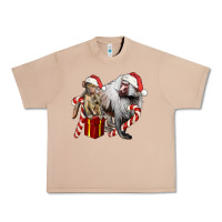 Burro Christmas Baboon Baby And Mama Urban Heavy Tee - LillyAllenDesigns