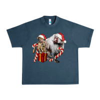 Midnight Navy Christmas Baboon Baby And Mama Urban Heavy Tee - LillyAllenDesigns