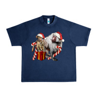 Navy Christmas Baboon Baby And Mama Urban Heavy Tee - LillyAllenDesigns
