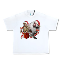 White Christmas Baboon Baby And Mama Urban Heavy Tee - LillyAllenDesigns