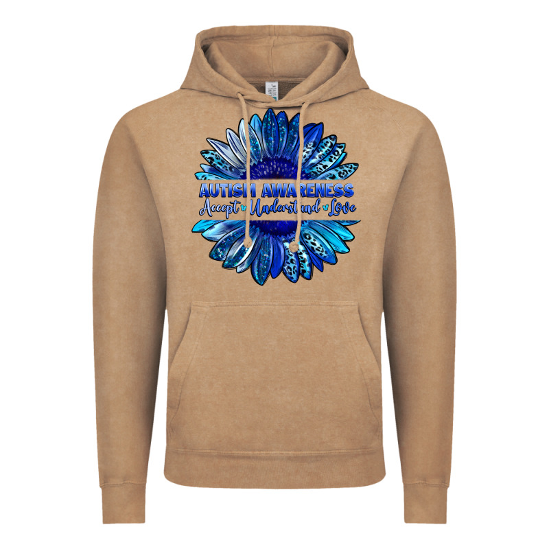 Autism Awareness Accept Understand Love Blue Vintage Hoodie by LillyAllenDesigns | Teevron
