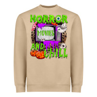 Horror Movies And Chill Heavyweight Sweatshirt | Teevron