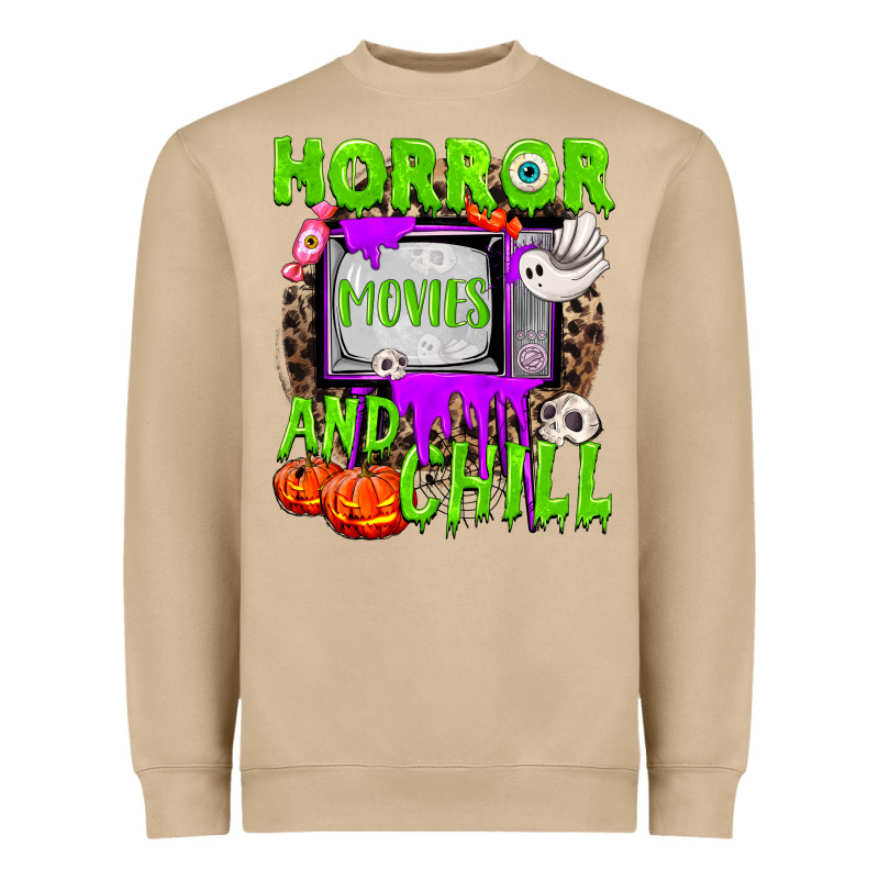 Horror Movies And Chill Heavyweight Sweatshirt by NancyCooperArtShop | Teevron