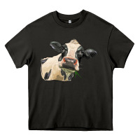 Asphalt holstein heifer face Heavy Core Tee - LillyAllenDesigns