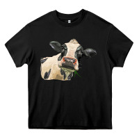 Black holstein heifer face Heavy Core Tee - LillyAllenDesigns
