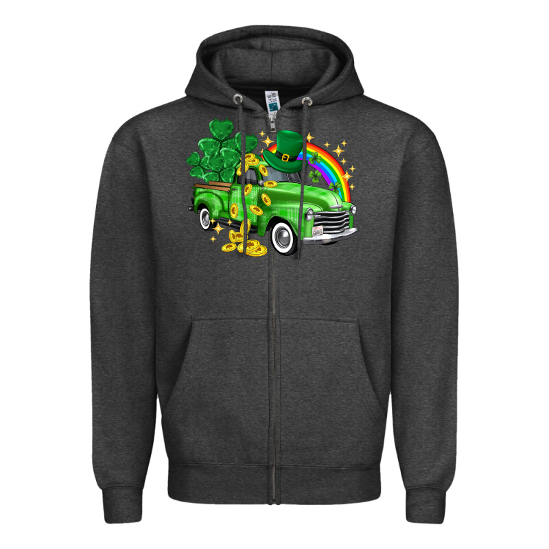Western Truck St. Patrick's Day Zipper Hoodie by HowdyJamesFarm | Teevron