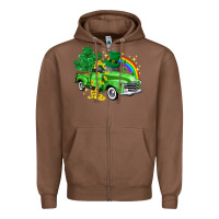 Chestnut western truck St. Patrick's Day Zipper Hoodie - HowdyJamesFarm