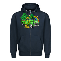 Navy western truck St. Patrick's Day Zipper Hoodie - HowdyJamesFarm