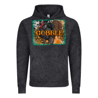 Vintage Black thanksgiving turkey gobble with background Vintage Hoodie - RanaPortraitStore