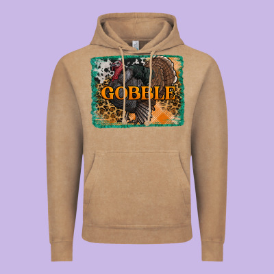 Thanksgiving Turkey Gobble With Background Vintage Hoodie Designed By Ranaportraitstore