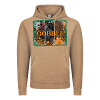 Vintage Coffee thanksgiving turkey gobble with background Vintage Hoodie - RanaPortraitStore