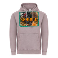 Vintage Zinc thanksgiving turkey gobble with background Vintage Hoodie - RanaPortraitStore