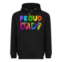 Black Western Proud Dad Heavyweight Hoodie - BundleAndBundleShop