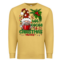 Antique Gold Hot Cocoa And Christmas Movie Premium Sweatshirt - BundleAndBundleShop