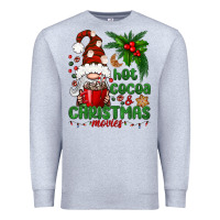 Heather Grey Hot Cocoa And Christmas Movie Premium Sweatshirt - BundleAndBundleShop