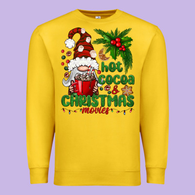 Hot Cocoa And Christmas Movie Premium Sweatshirt Designed By Bundleandbundleshop