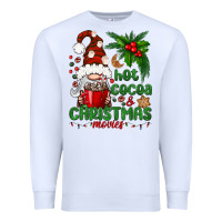 White Hot Cocoa And Christmas Movie Premium Sweatshirt - BundleAndBundleShop