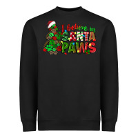 Black i believe in santa paws Heavyweight Sweatshirt - texasbilliewilder