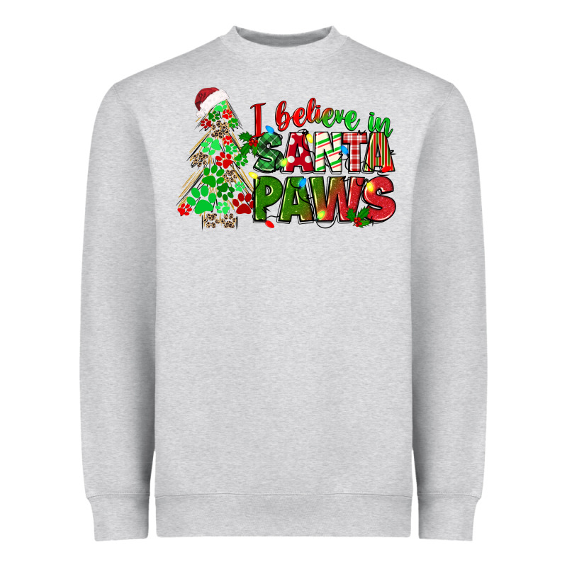 I Believe In Santa Paws Heavyweight Sweatshirt by texasbilliewilder | Teevron