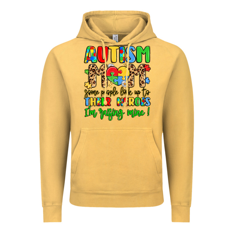 Autism Mom Some People Look Up To Their Heroes Vintage Hoodie by LillyAllenDesigns | Teevron