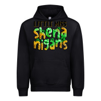 Black little miss shenanigans St. Patrick's Urban Hoodie - LillyAllenDesigns