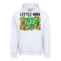 White little miss shenanigans St. Patrick's Urban Hoodie - LillyAllenDesigns