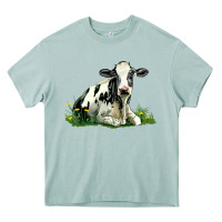 Arona holstein cow sitting Heavy Core Tee - LillyAllenDesigns