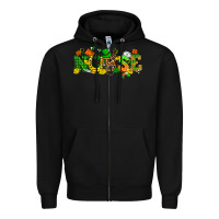 Black St. Patricks day nurse Zipper Hoodie - HowdyJamesFarm