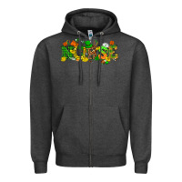 Charcoal Heather St. Patricks day nurse Zipper Hoodie - HowdyJamesFarm