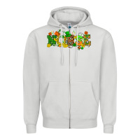 Dove Grey St. Patricks day nurse Zipper Hoodie - HowdyJamesFarm