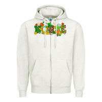 Oatmeal Heather St. Patricks day nurse Zipper Hoodie - HowdyJamesFarm